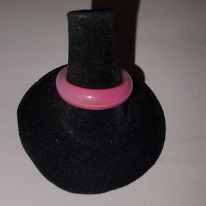 New Pink Glass Ring Band.
